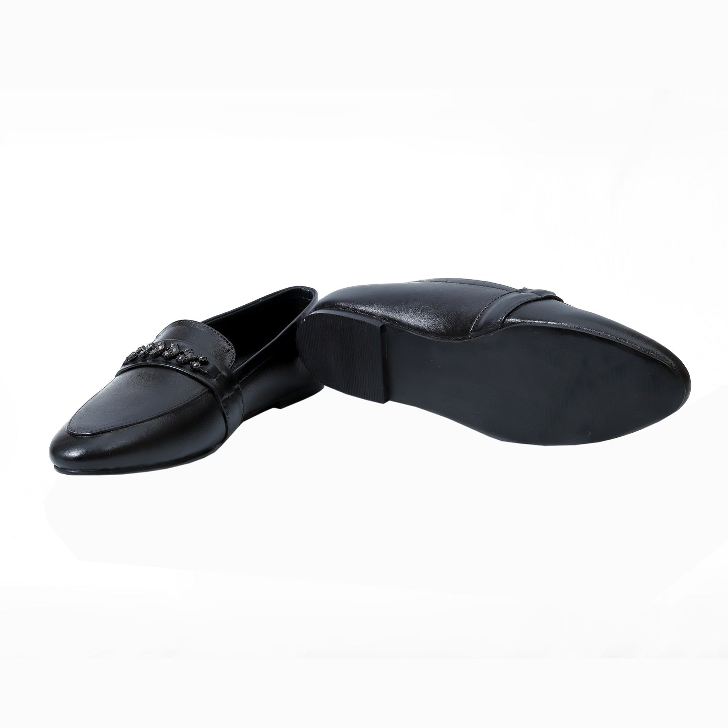 Dacuir Classic Comfort Series Black Pure Leather Loafers for Women | Girls.  Everyday & Office Wear Loafers for Women